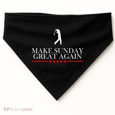 Make Sunday Great Again Golfing USA-Made Doggie Bandana