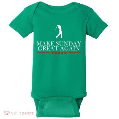 Make Sunday Great Again Golfing Baby Bodysuit