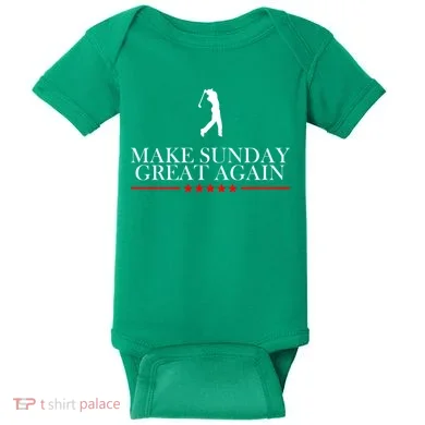 Make Sunday Great Again Golfing Baby Bodysuit