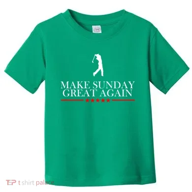 Make Sunday Great Again Golfing Toddler T-Shirt