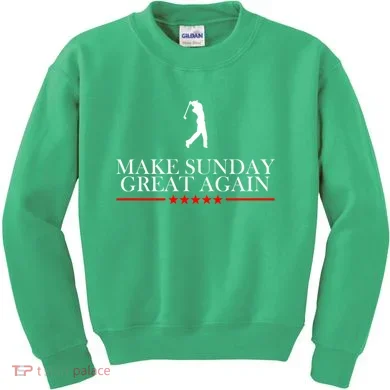 Make Sunday Great Again Golfing Kids Sweatshirt