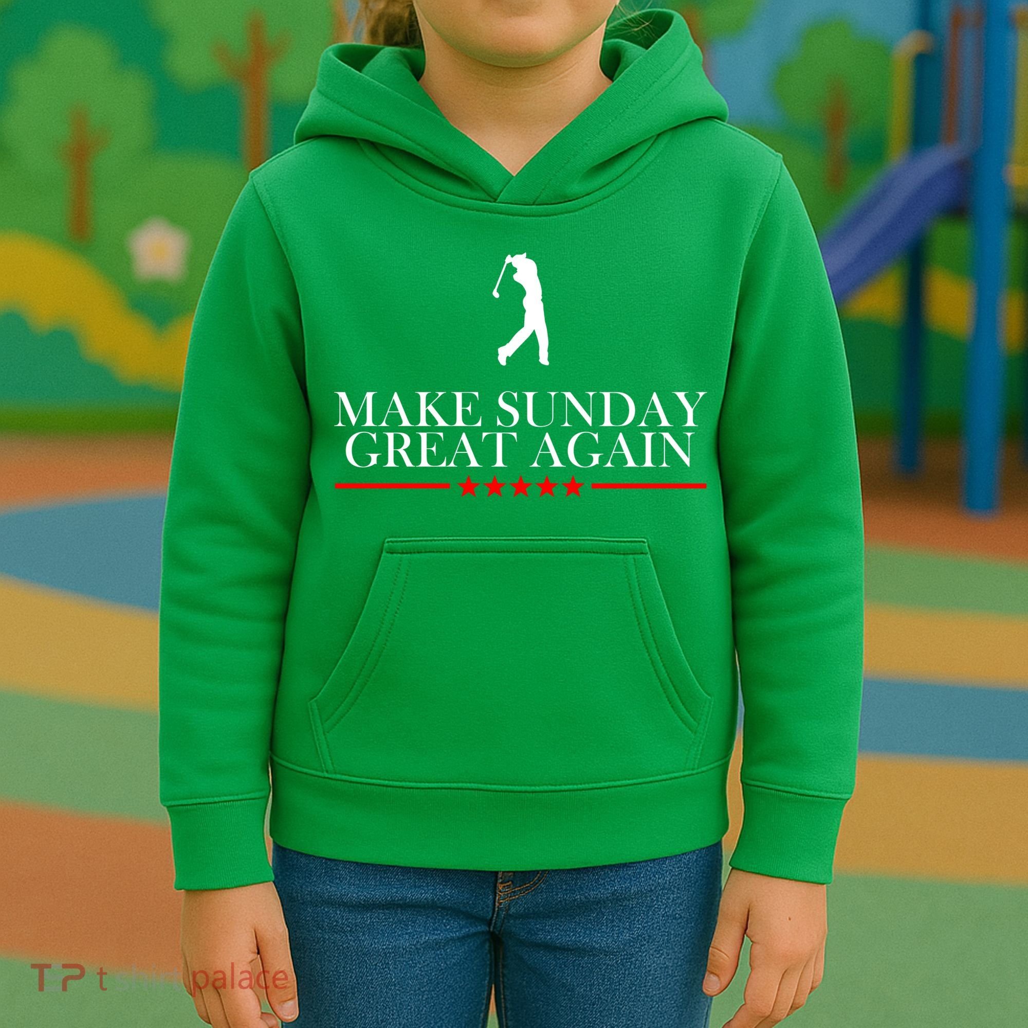 Make Sunday Great Again Golfing Kids Hoodie