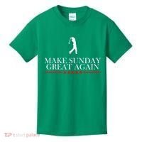 Make Sunday Great Again Golfing Kids T-Shirt thumb 0