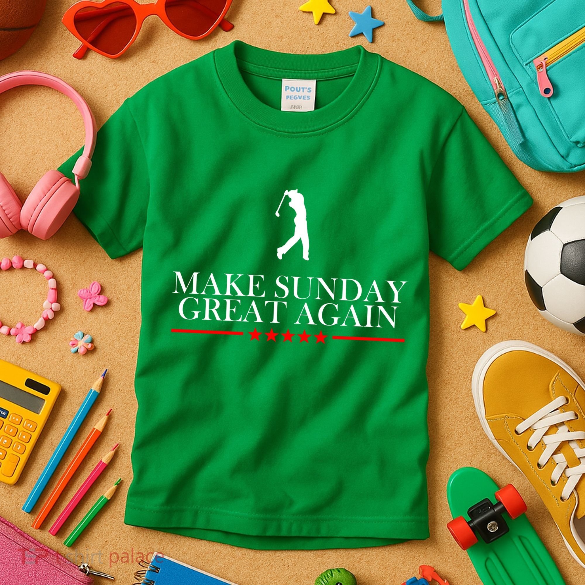Make Sunday Great Again Golfing Kids T-Shirt