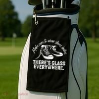 Make Sure to Wear Shoes Ladies There's Glass Everywhere Golf Towel thumb 2
