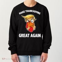 Make Thanksgiving Great Again Donald Trump Women's Sweatshirt thumb 0