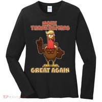 Make Thanksgiving Great Again Trump Turkey Women's Long Sleeve Shirt thumb 0