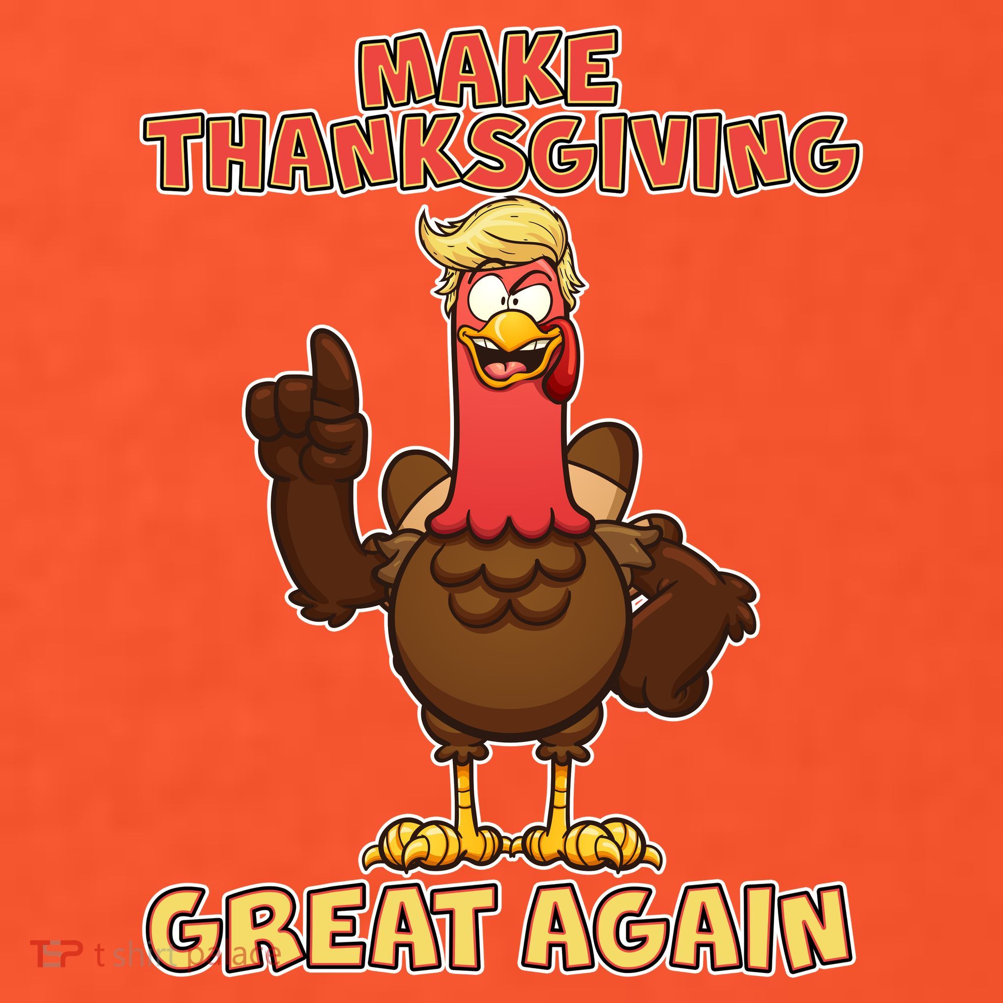 Make Thanksgiving Great Again Trump Turkey Kids Hoodie