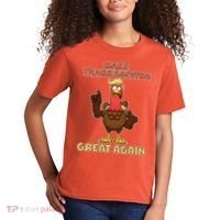 Make Thanksgiving Great Again Trump Turkey Kids T-Shirt thumb 2