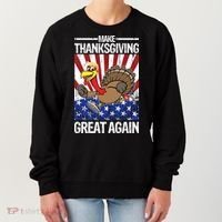 Make Thanksgiving Great Again Turkey Women's Sweatshirt thumb 0