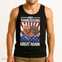 Make Thanksgiving Great Again Turkey Tank Top thumb 3