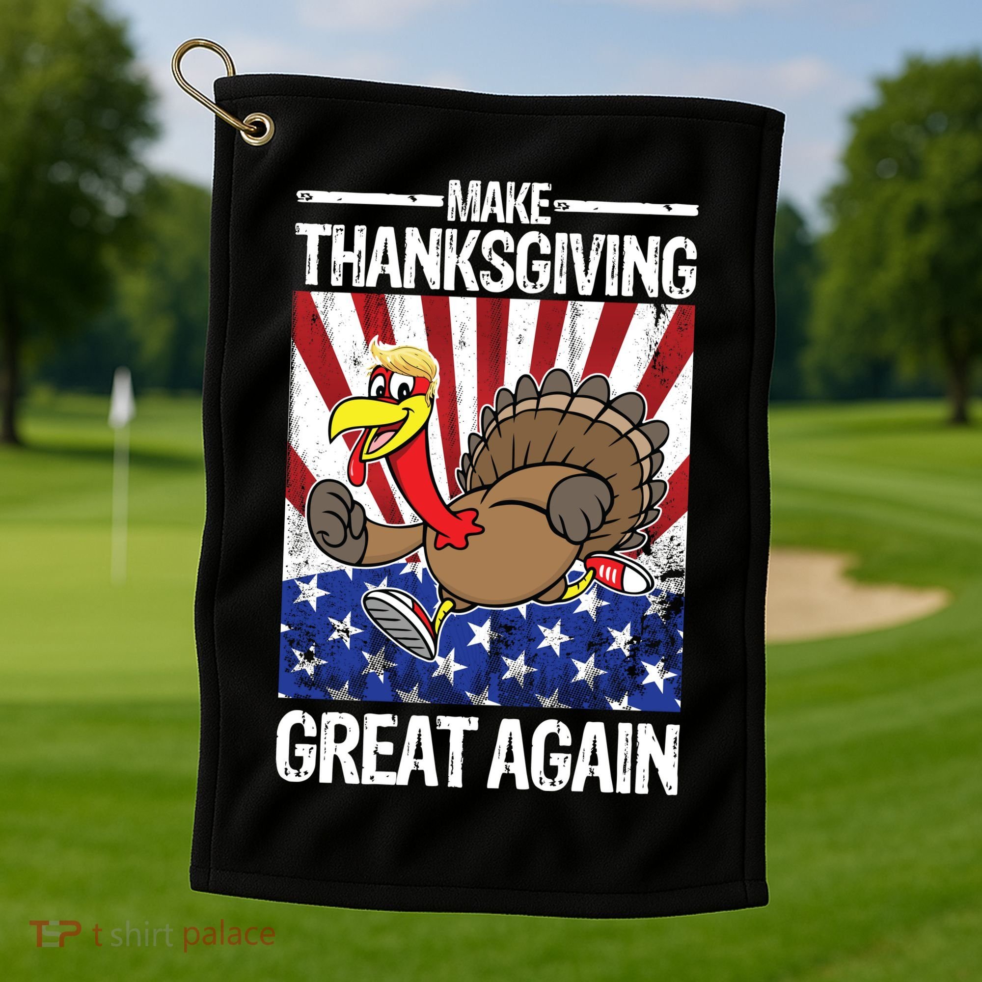 Make Thanksgiving Great Again Turkey Golf Towel
