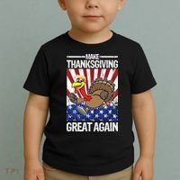 Make Thanksgiving Great Again Turkey Toddler T-Shirt thumb 2