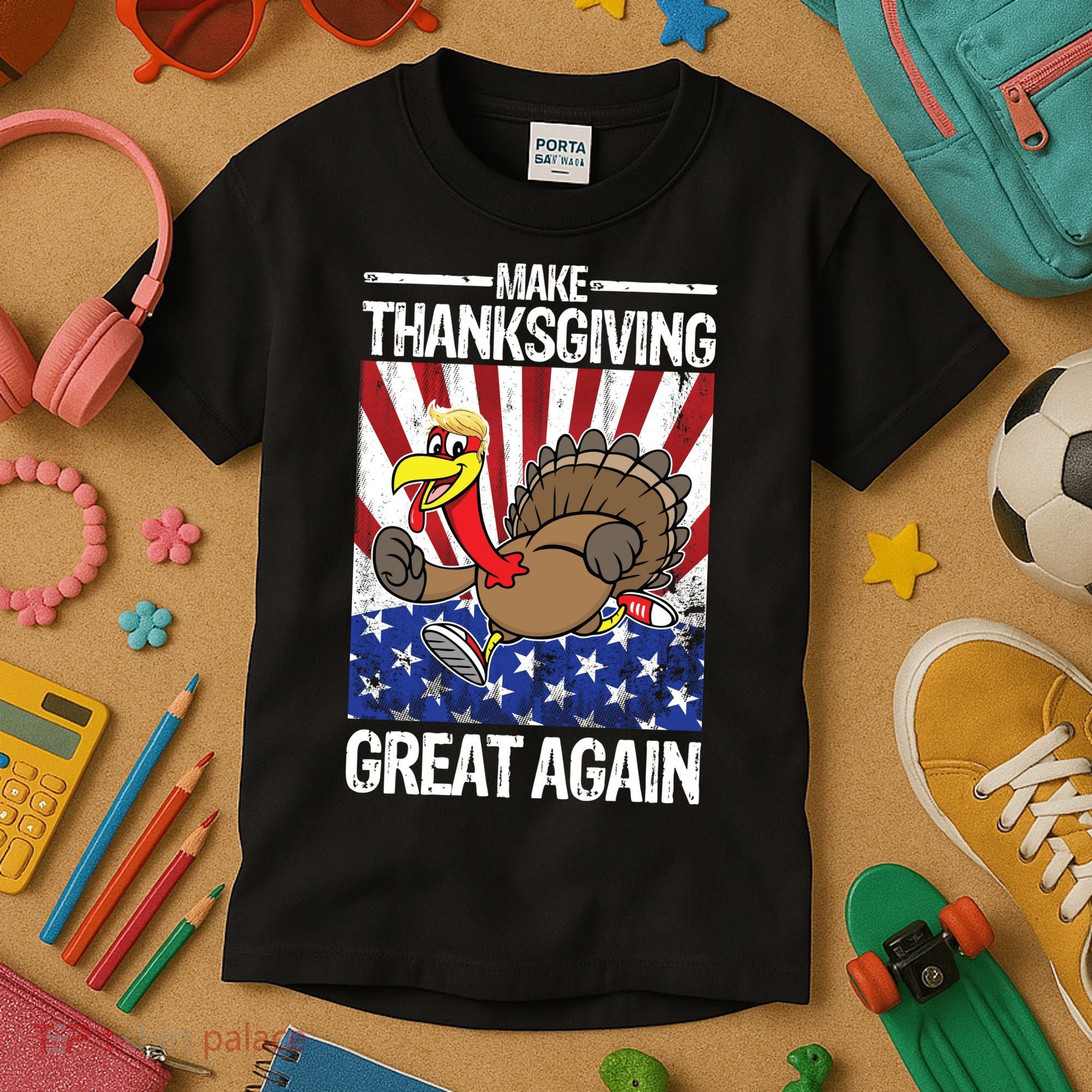 Make Thanksgiving Great Again Turkey Kids T-Shirt