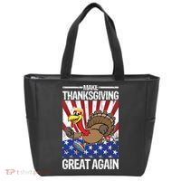 Make Thanksgiving Great Again Turkey Tote Bag thumb 0