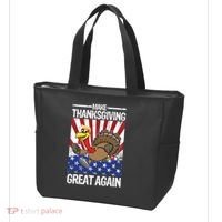 Make Thanksgiving Great Again Turkey Tote Bag thumb 3
