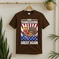 Make Thanksgiving Great Again Turkey T-Shirt thumb 2