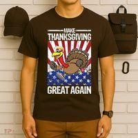 Make Thanksgiving Great Again Turkey T-Shirt thumb 6