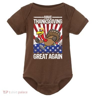 Make Thanksgiving Great Again Turkey Baby Bodysuit