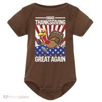 Make Thanksgiving Great Again Turkey Baby Bodysuit thumb 0