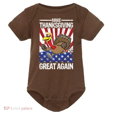 Make Thanksgiving Great Again Turkey Baby Bodysuit