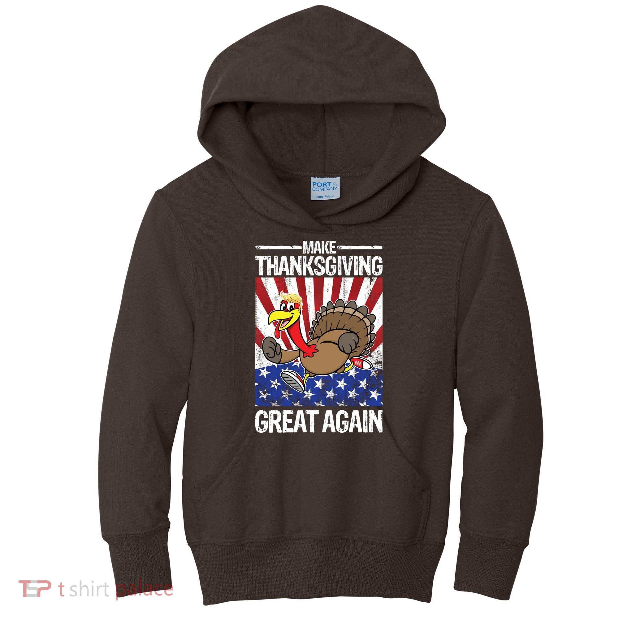 Make Thanksgiving Great Again Turkey Kids Hoodie