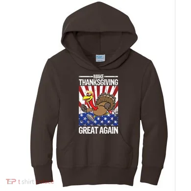 Make Thanksgiving Great Again Turkey Kids Hoodie