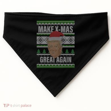 Make X-Mas Great Again Ugly Christmas USA-Made Doggie Bandana