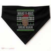 Make X-Mas Great Again Ugly Christmas USA-Made Doggie Bandana thumb 0
