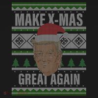 Make X-Mas Great Again Ugly Christmas Button thumb 1