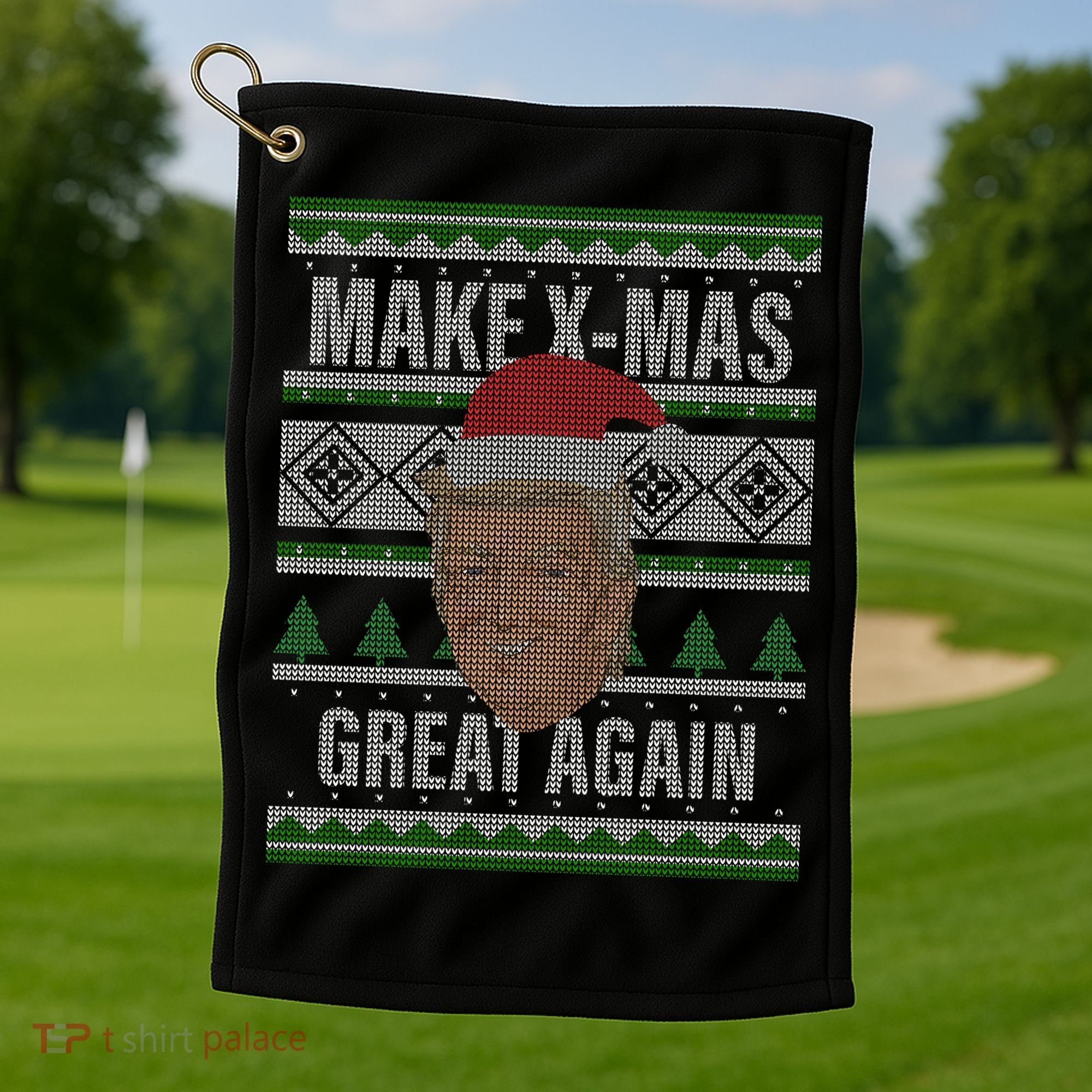 Make X-Mas Great Again Ugly Christmas Golf Towel