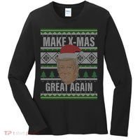 Make X-Mas Great Again Ugly Christmas Women's Long Sleeve Shirt thumb 0