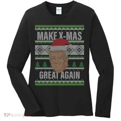 Make X-Mas Great Again Ugly Christmas Women's Long Sleeve Shirt