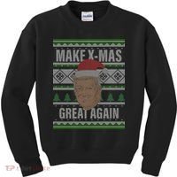 Make X-Mas Great Again Ugly Christmas Kids Sweatshirt thumb 0