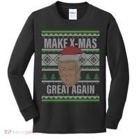 Make X-Mas Great Again Ugly Christmas Kids Long Sleeve Shirt thumb 0