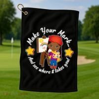 Make Your Mark And See Where It Takes You Golf Towel thumb 1