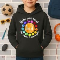 Make Your Mark See Where it Takes You Kids Hoodie thumb 2