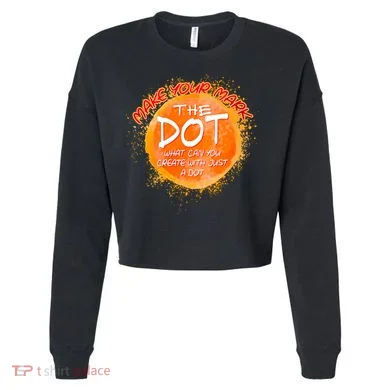 Make Your Mark The Dot Splatter Cropped Pullover Crew
