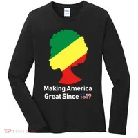 Making America Great Since 1619 Women's Long Sleeve Shirt thumb 0