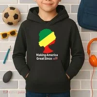 Making America Great Since 1619 Kids Hoodie thumb 2