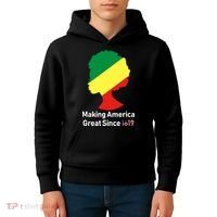 Making America Great Since 1619 Kids Hoodie thumb 4