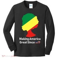Making America Great Since 1619 Kids Long Sleeve Shirt thumb 0