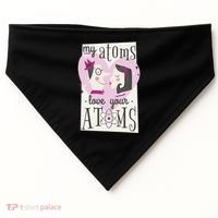 My Atoms Love Your Atoms Science Couple USA-Made Doggie Bandana thumb 0