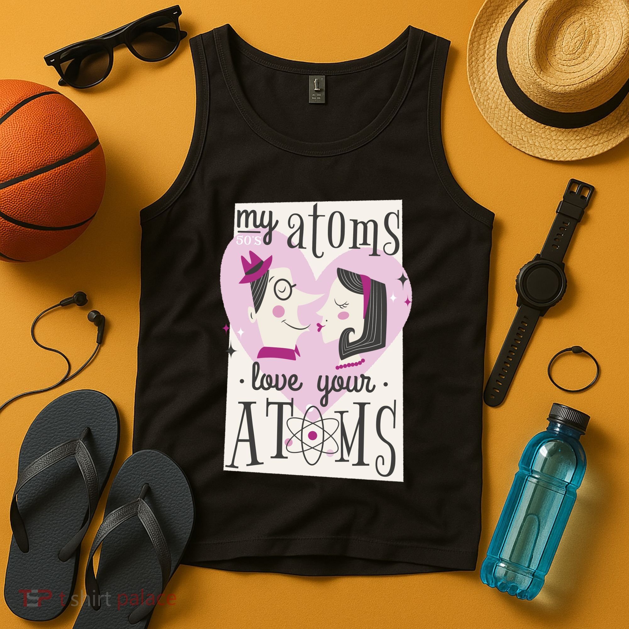 My Atoms Love Your Atoms Science Couple Tank Top