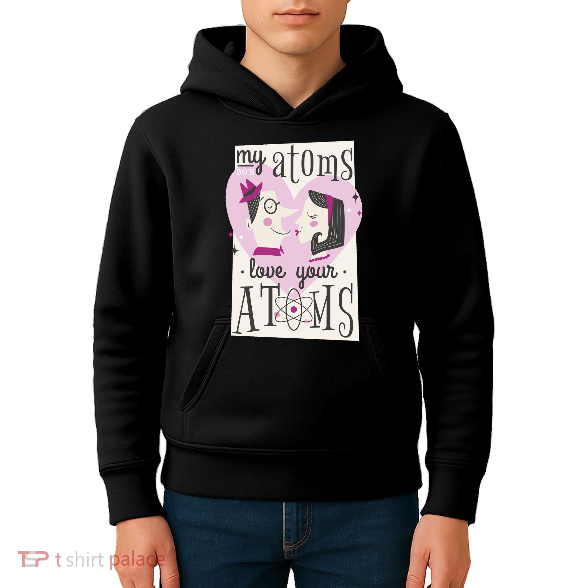 My Atoms Love Your Atoms Science Couple Kids Hoodie