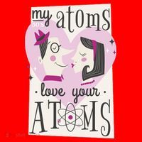 My Atoms Love Your Atoms Science Couple Santa Hat thumb 1