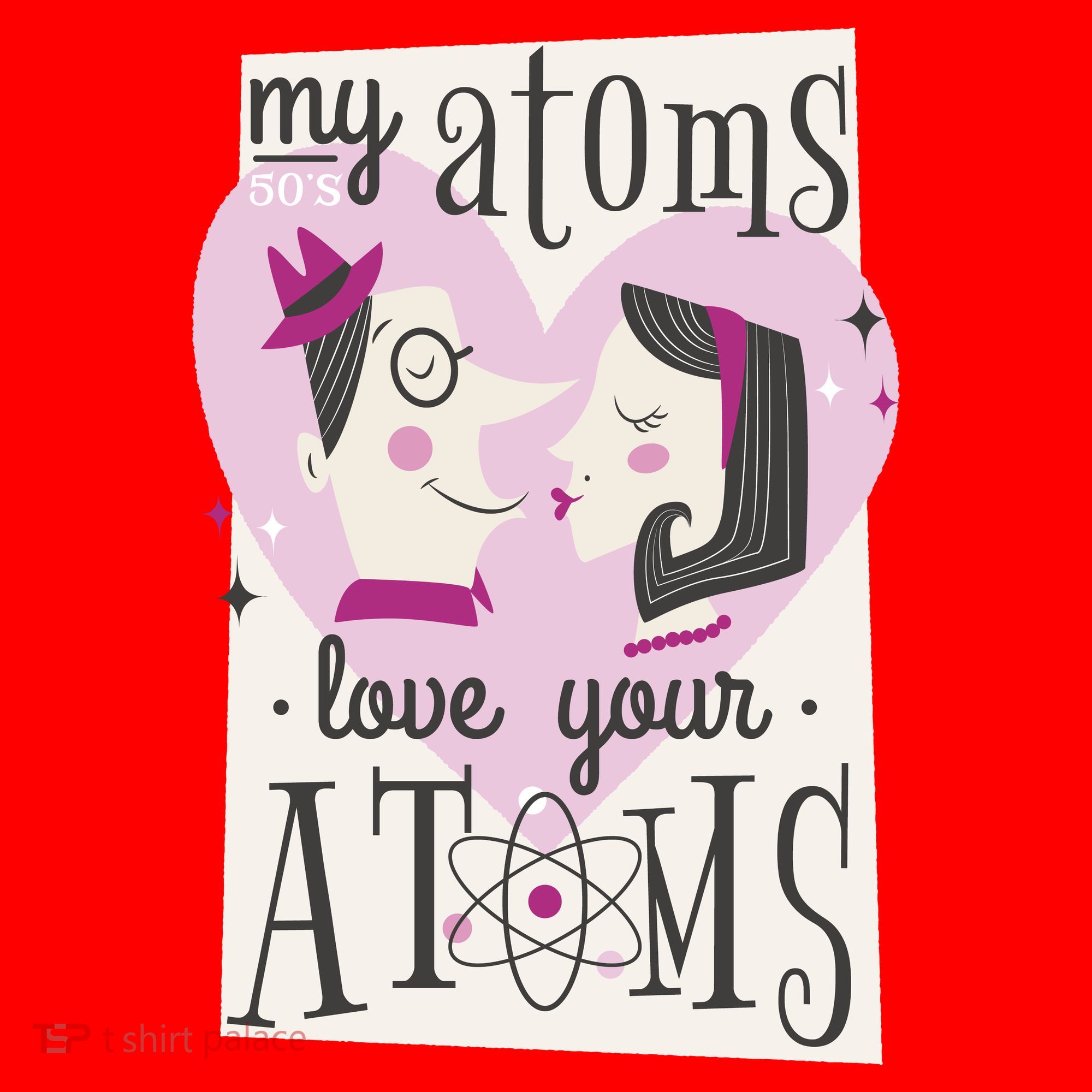 My Atoms Love Your Atoms Science Couple Santa Hat