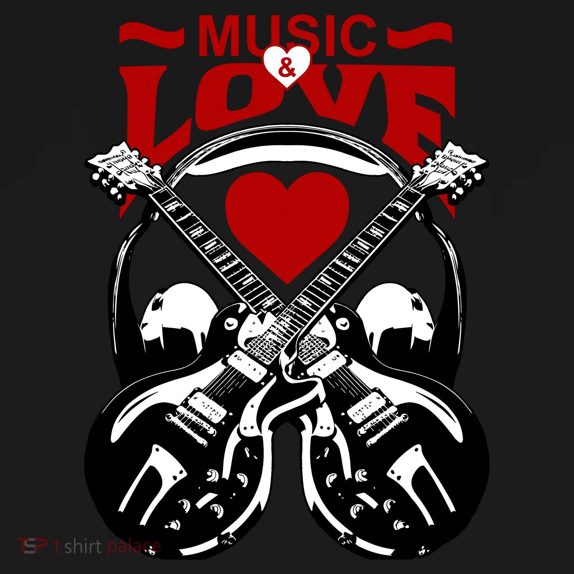 Music And Love Guitars Doggie Tank
