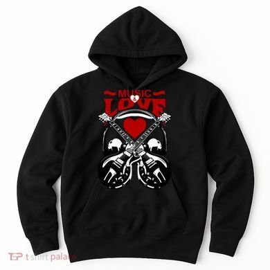 Music And Love Guitars Hoodie