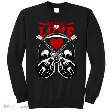 Music And Love Guitars Sweatshirt